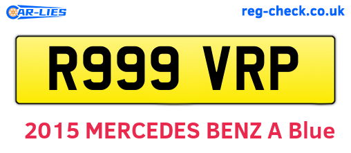 R999VRP are the vehicle registration plates.