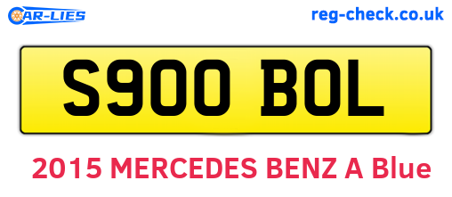 S900BOL are the vehicle registration plates.