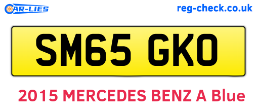 SM65GKO are the vehicle registration plates.