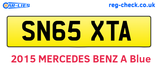 SN65XTA are the vehicle registration plates.