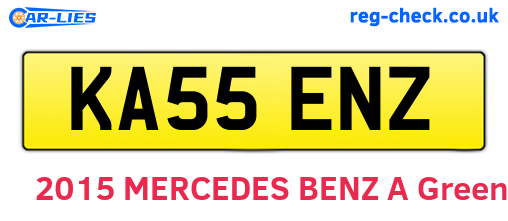 KA55ENZ are the vehicle registration plates.