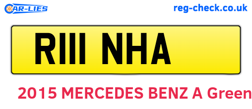 R111NHA are the vehicle registration plates.