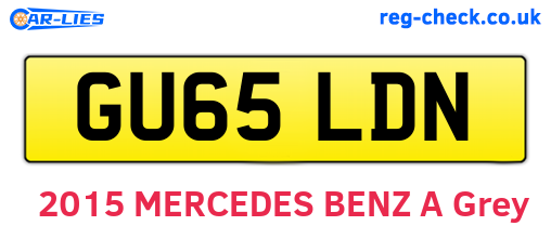 GU65LDN are the vehicle registration plates.