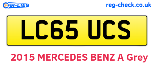 LC65UCS are the vehicle registration plates.