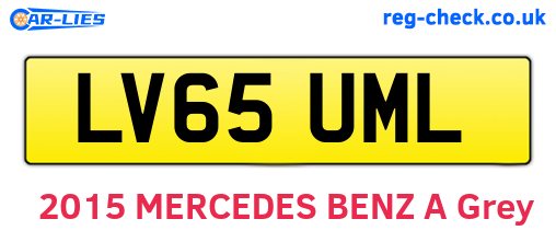 LV65UML are the vehicle registration plates.