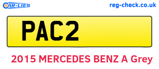 PAC2 are the vehicle registration plates.