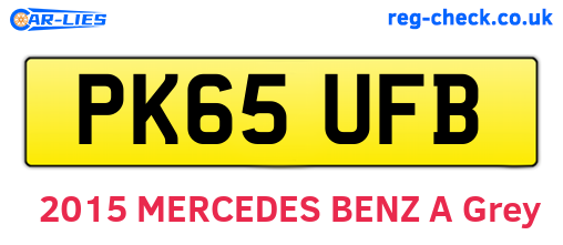 PK65UFB are the vehicle registration plates.