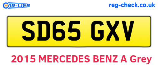 SD65GXV are the vehicle registration plates.