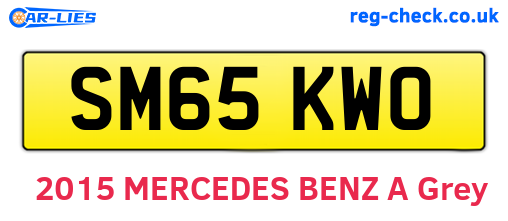 SM65KWO are the vehicle registration plates.