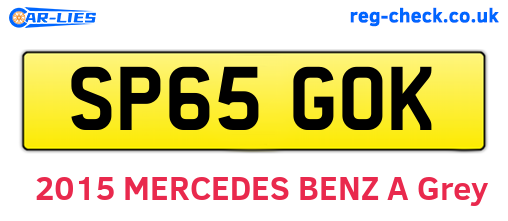 SP65GOK are the vehicle registration plates.
