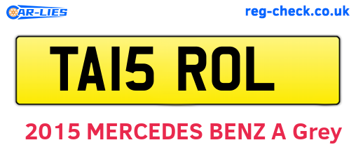 TA15ROL are the vehicle registration plates.
