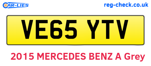 VE65YTV are the vehicle registration plates.