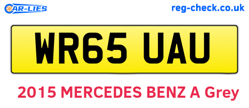 WR65UAU are the vehicle registration plates.