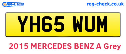 YH65WUM are the vehicle registration plates.