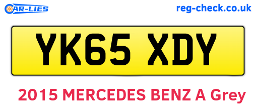 YK65XDY are the vehicle registration plates.