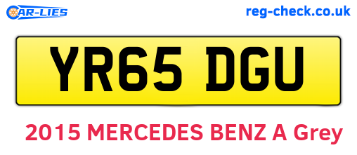YR65DGU are the vehicle registration plates.