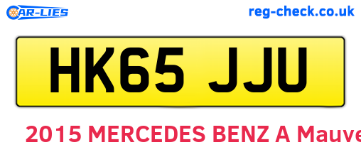 HK65JJU are the vehicle registration plates.