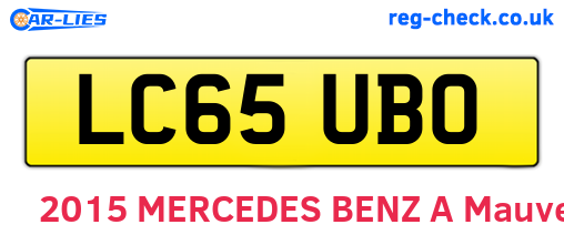 LC65UBO are the vehicle registration plates.