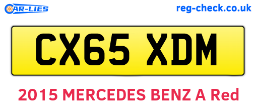 CX65XDM are the vehicle registration plates.
