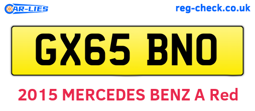 GX65BNO are the vehicle registration plates.