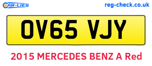OV65VJY are the vehicle registration plates.
