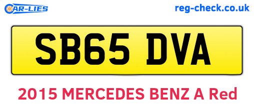 SB65DVA are the vehicle registration plates.