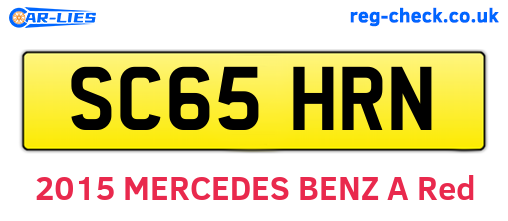 SC65HRN are the vehicle registration plates.