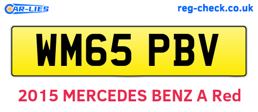 WM65PBV are the vehicle registration plates.