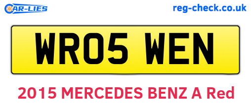 WR05WEN are the vehicle registration plates.