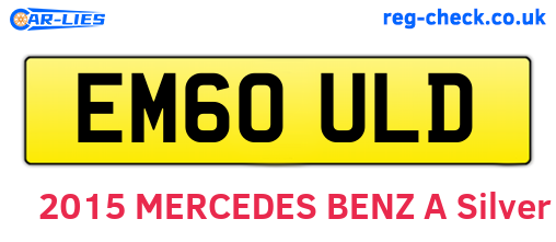 EM60ULD are the vehicle registration plates.
