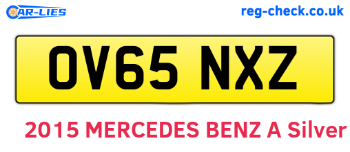 OV65NXZ are the vehicle registration plates.