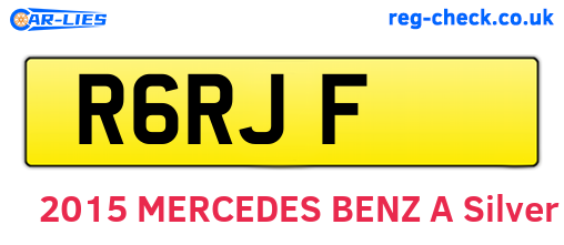 R6RJF are the vehicle registration plates.
