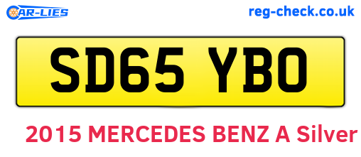 SD65YBO are the vehicle registration plates.