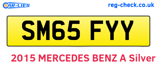 SM65FYY are the vehicle registration plates.