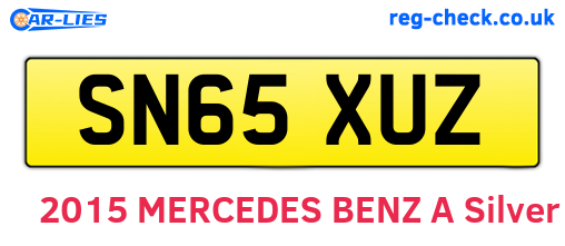 SN65XUZ are the vehicle registration plates.