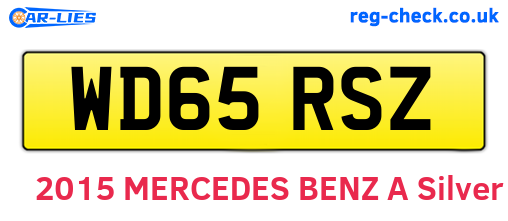 WD65RSZ are the vehicle registration plates.