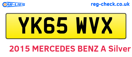 YK65WVX are the vehicle registration plates.