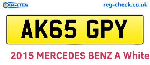 AK65GPY are the vehicle registration plates.