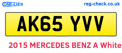 AK65YVV are the vehicle registration plates.
