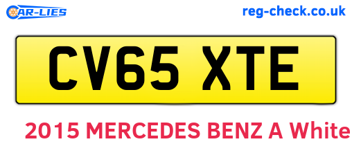 CV65XTE are the vehicle registration plates.