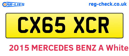 CX65XCR are the vehicle registration plates.