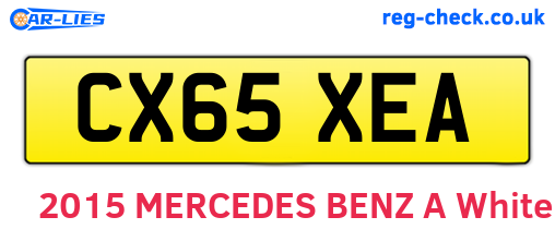 CX65XEA are the vehicle registration plates.