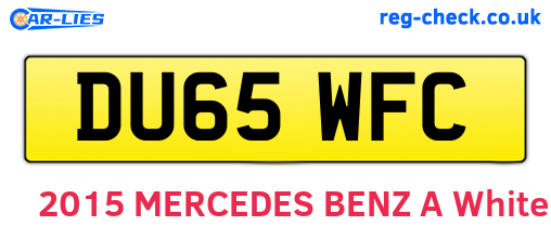 DU65WFC are the vehicle registration plates.