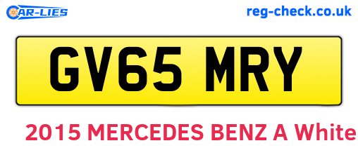 GV65MRY are the vehicle registration plates.