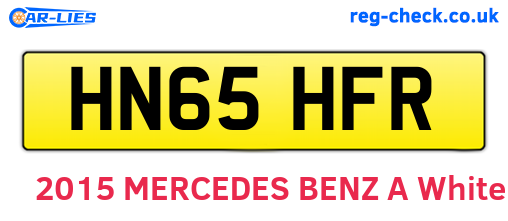 HN65HFR are the vehicle registration plates.