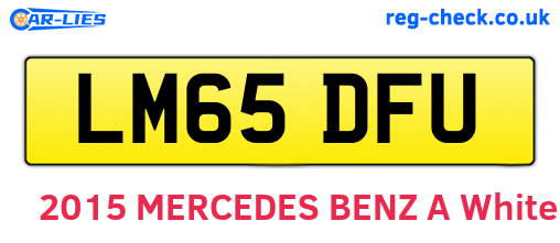 LM65DFU are the vehicle registration plates.