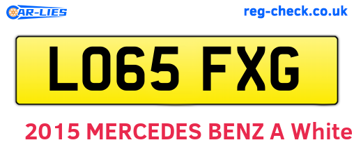 LO65FXG are the vehicle registration plates.