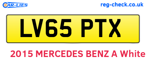 LV65PTX are the vehicle registration plates.
