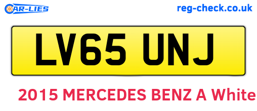 LV65UNJ are the vehicle registration plates.