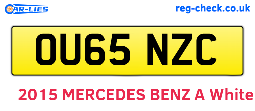 OU65NZC are the vehicle registration plates.